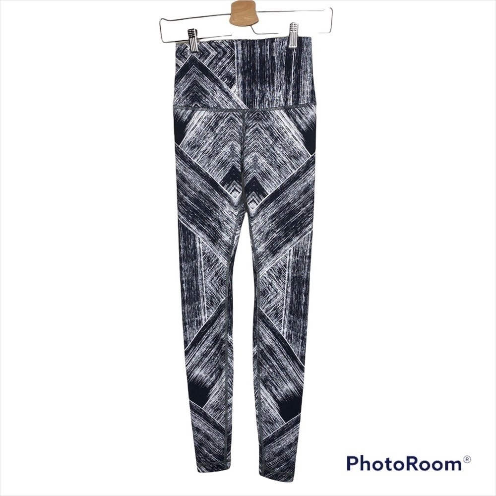 Lululemon Wunder Under Pant *Full-On Luon (Roll Down) Heat Wave White Black